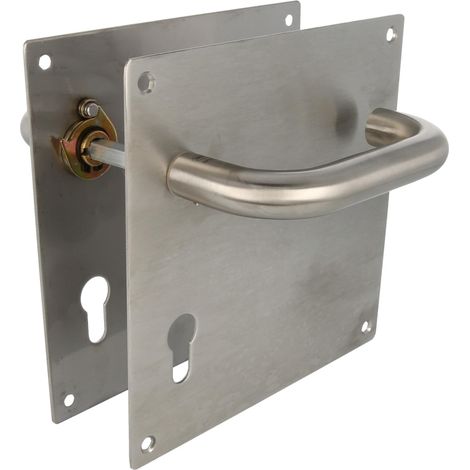 AMIG Poignées sur plaque à cylindre 3CB 180 x 180 mm Acier inoxydable AISI 304 Mat (1/5)