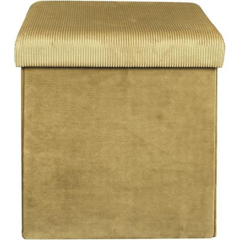 Pouf & Coffre de Rangement "Giulia" 38cm Jaune (1/3)