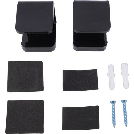 Supports muraux pour bâtons de Hockey, 2 pièces, gain de place, organisateur de stockage de glace, cintres avec tampon anti-rayures, noir (1/5)