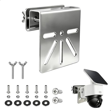 Support Webcam,Support Angle Camera Exterieur,Support Videoprojecteur en Acier Inoxydable 304,pour Gouttières Extérieures,Convient aux Gouttières D'une épaisseur Maximale de 2.3 cm,1 Pièce (1/5)