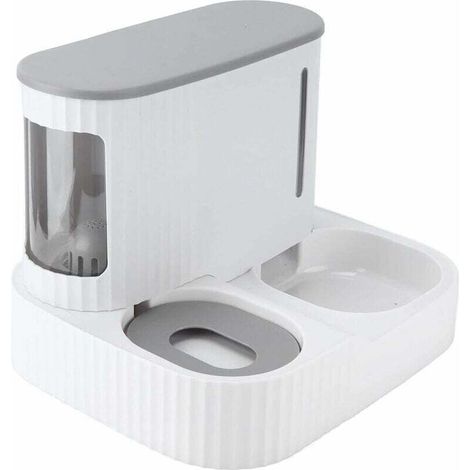 Distributeur Automatique de Nourriture, 2 en 1 mangeoire pour Chien rsistant l\'usure, Gamelles pour Chats, matriau sr, Distributeur de Croquettes et Eau pour Chat et Chien (1/4)