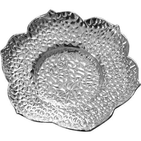 Sous-verre en bronze argenté à motif gaufré, isolant thermique pour maison, bureau, restaurant ou bar. (1/5)