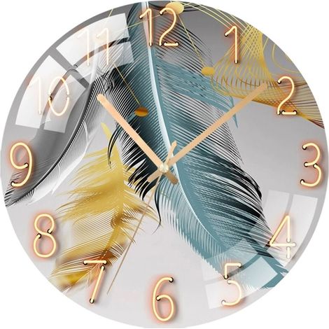 Moderne Wanduhr für Zuhause – geräuschlos – Quarzwerk – Dekoration für Wohnzimmer oder Schlafzimmer (1/4)
