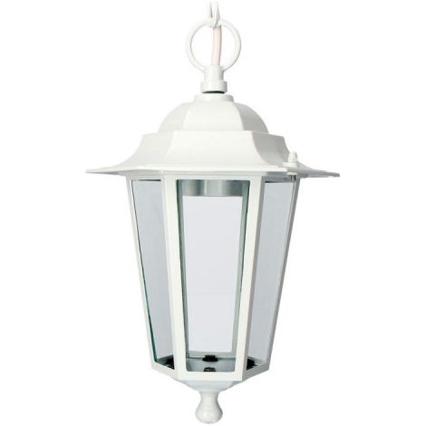 Plafoniera per esterni in alluminio e vetro EDM - 60W - E27 - Bianco - Lampadina non inclusa