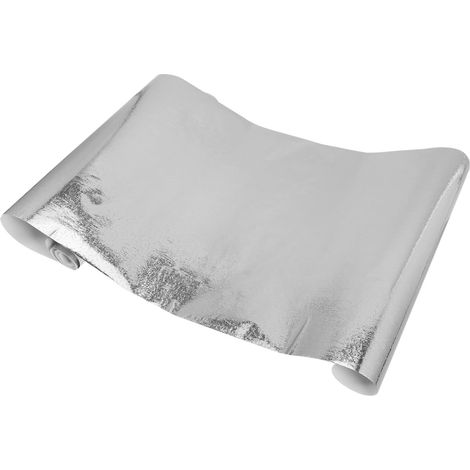 Sticker Mural la Cuisine Résistant la Chaleur L'huile en Pvc Autocollant Adhésif Imperméable Argenté 40 Cm X 5 M pour Carrelage et Plans de Travail Rouleau Unique pour Maison (1/5)