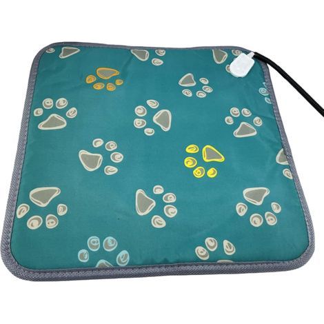 Tapis électrique pour chats, tapis imperméable pour animaux de compagnie. Tapis chauffant pour animaux de compagnie avec température réglable, câble résistant à la mastication. 45×45CM (1/5)