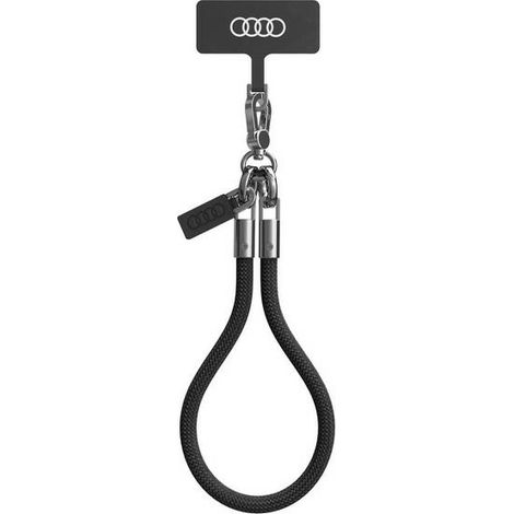Cordino universale per cellulare Audi, 28 cm, 8 mm, nero/nero AU-HSL8-R8/D1-BK (1/3)