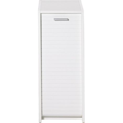 Les Tendances – Caisson à rideau blanc 29.5x72x48cm – Structure en panneaux de particules mélaminé – Éco-conçu et fabriqué en France (1/3)