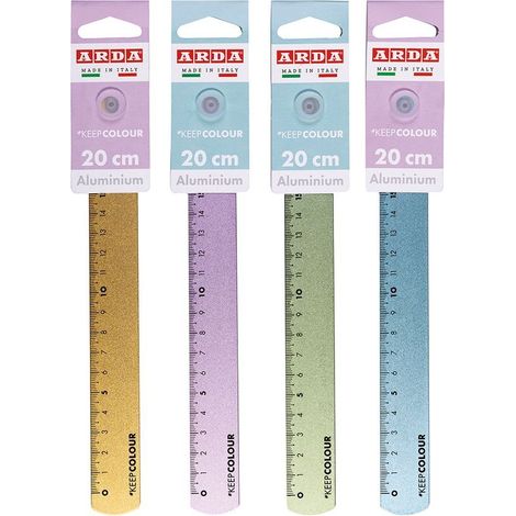 CUBILIETE 20 REGLAS 20 CM ALUMINIO PASTEL KEEP COLUR SURTID
