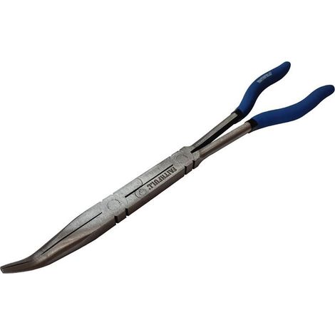 Faithfull 13-inch (335mm) Long Reach Bent Nose Pliers with Precision Tip for Extended Reach and Fine Manipulation