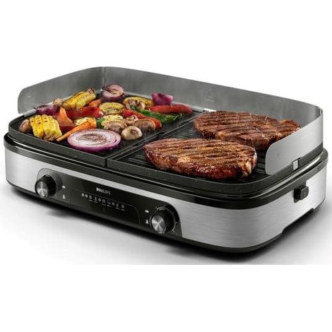 Philips HD6222/90 Tischgrill schwarz Edelstahl
