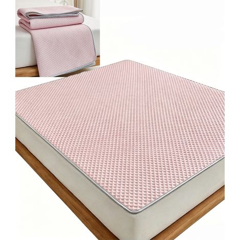 Surmatelas d’été rafraîchissant pour lit 1 ou 2 places – tapis de refroidissement sans électricité, confort frais et respirant pour un meilleur sommeil (1/5)