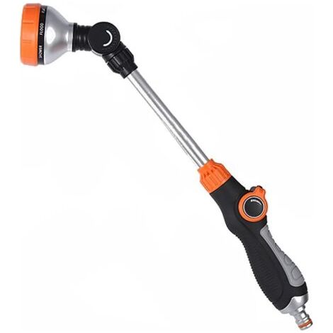 Spray Gun Long Handle Pistolet d'Arrosage Jardin, Pistolet Tuyau d'Arrosage étendue, 8 Modes Réglables, pour Arrosage Pelouse, Lavage de Voiture et Douches des Animaux (1/5)