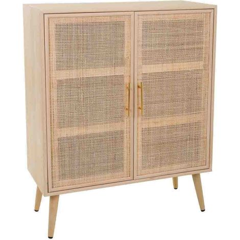 Armario de madera y rejilla marrón 80x37x101 (1/5)