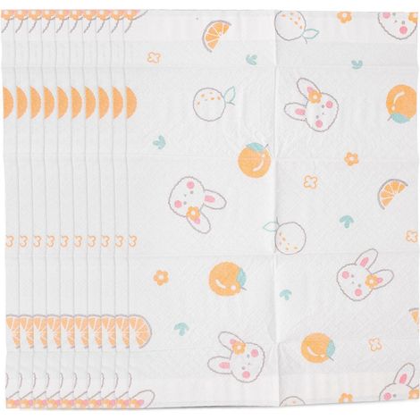 Sets de table jetables pour bébé, en papier blanc, pour une protection optimale. Lot de 10, portables et légers. (1/5)