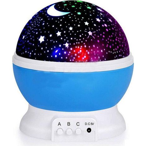 Projecteur LED rotatif pour enfants - Veilleuse ciel étoilé