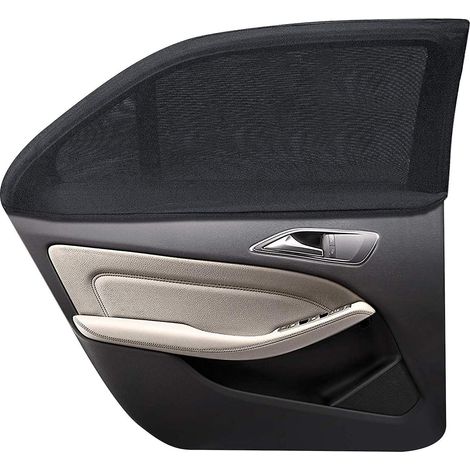 Pare-soleil arrière de voiture, lot de 2, protection UV, noir (1/5)