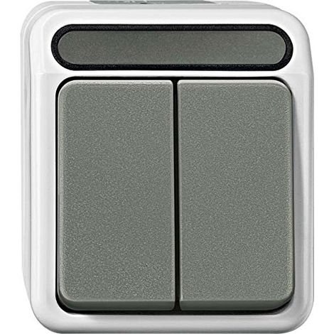 Merten MEG3115-8029 Interruptor gris claro impermeable IP44