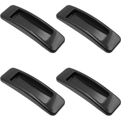 4 Pièces Poignée De Porte Coulissante Autocollantes Plastique pour Armoires de Portes et Fenêtres de Type Pâte, Noir (1/5)