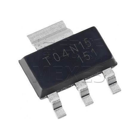 Changdian/Changjing CJT04N15 SOT-223 N-channel power MOSFET electronic component 150V 4A, 5 units.