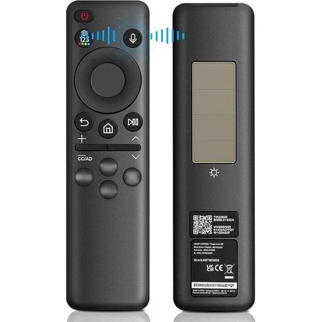 BN59-01432A Télécommande vocale solaire Samsung - USB-C, 4 touches raccourci - Remplacement pour Smart TV 2021-2023 Neo QLED/LED 4K UHD - Noir (1/4)