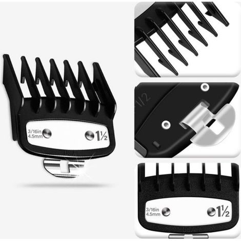 8 guides de coupe de cheveux professionnels de qualité supérieure pour tondeuses à barbe, peignes de fixation pour tondeuses ave (1/4)