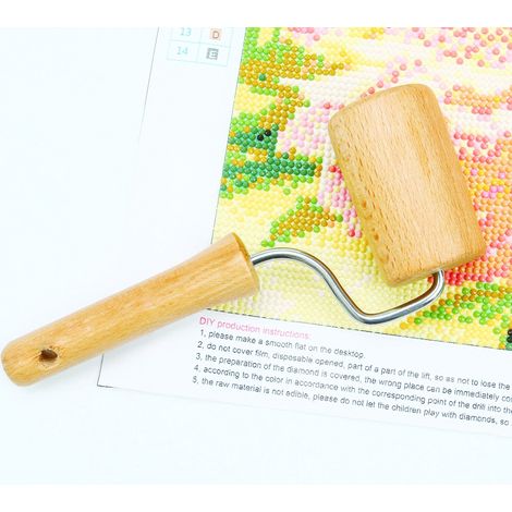 Lot de 2 rouleaux en bois pour peinture 5D, accessoires DIY adhésifs pour décoration murale (1/5)