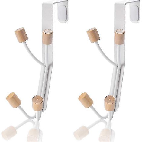 Lot de 2 crochets de porte, crochets porte-serviettes pour suspendre manteaux, chapeaux et serviettes dans la salle de bain ou le salon. (1/5)