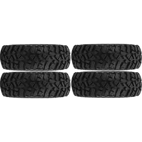 jantes en alliage de 1,9 pouce et pneus en caoutchouc de 115 mm pour crawler RC 1/10 (D90/F350/SCX10) - Noir (1/5)