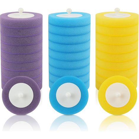 30 PCS Brosse Toilettes WC Jetable Têtes de Brosse à Usage Unique Parfumées, Nettoyage Toilette Hygiénique sans Résidus, Recharge Jetable Compatible avec Système de Nettoyage WC, Citron Lavande Océan (1/5)