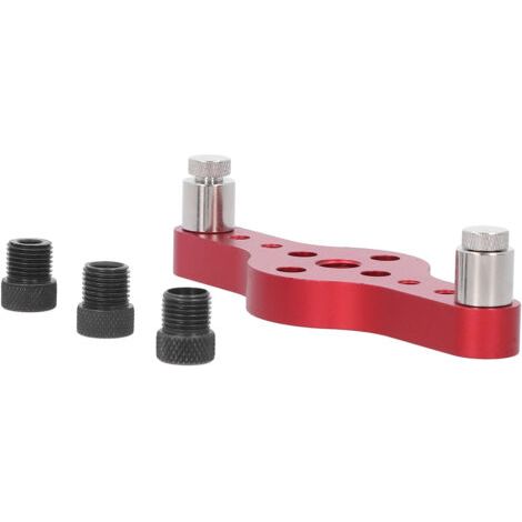 Gabarit de perçage pour tourillons métalliques, outil de positionnement et de repérage pour le travail du bois et le bricolage
