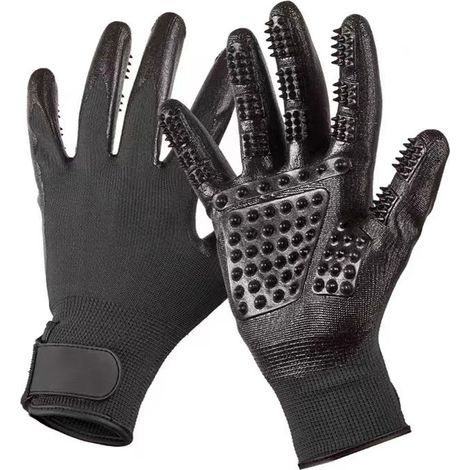 Gants primés pour le toilettage, le démêlage, le bain et l'épilation des animaux de compagnie - brosse douce pour chats, chiens et chevaux (-AquaForge (1/5)