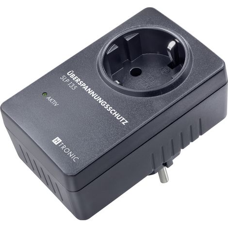 H-Tronic 1114790 Überspannungsschutz-Zwischenstecker Schwarz (1/3)