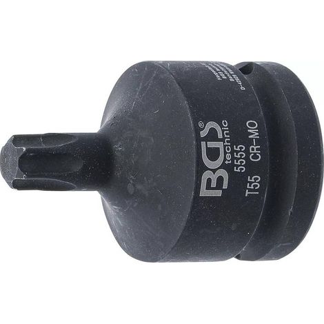 Douille à Embouts de Puissance 20 mm (3/4) L. 60 mm - Profil Torx T55 - Précision et Robustesse - D-Work (1/5)