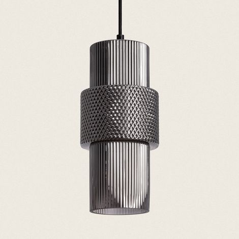 Suspension Métal et Verre Berila Gris Fumée (1/5)