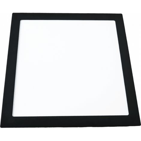Downlight encastré carré noir 29,2cm LED 24W 4000K (1/2)