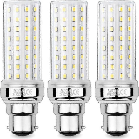 20-Watt-LED-Maiskolbenlampen, entspricht einer 150-Watt-Glühbirne, 2300 lm, 3000 K warmweiß, B22-Bajonettfassung, 3 Stück (1/5)