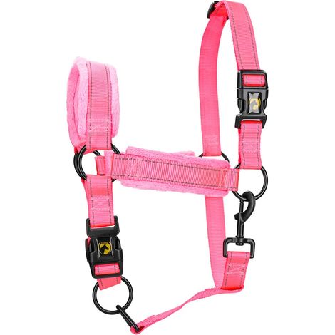EXCELLENT taglia PONY Cavezza ROSA in nylon SUPERIOR (1/4)