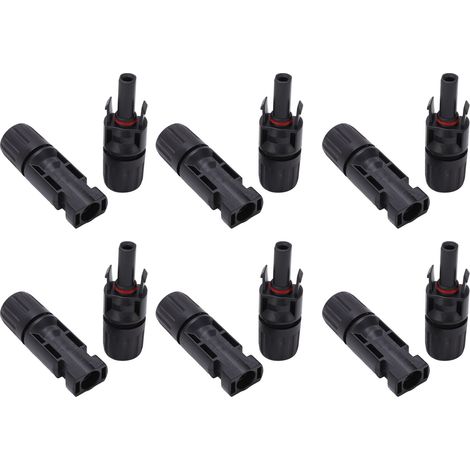 Kit de 12 connecteurs photovoltaïques solaires IP67, broches étamées en cuivre, mâles et femelles, pour l'industrie, 1000 V, 30 A (1/5)