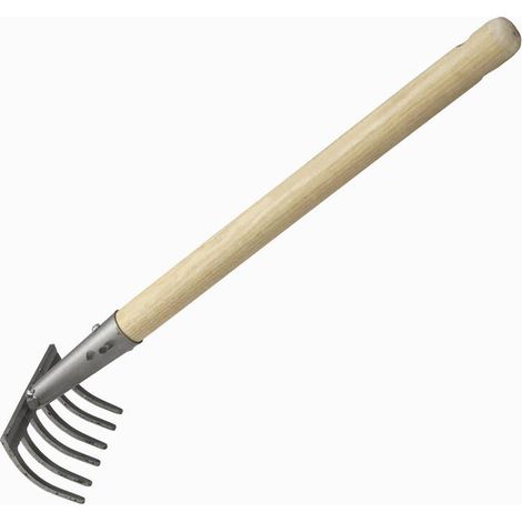 Rechen für Hochbeete Gartenrechen Handrechen 45cm Rechenbesen (1/3)