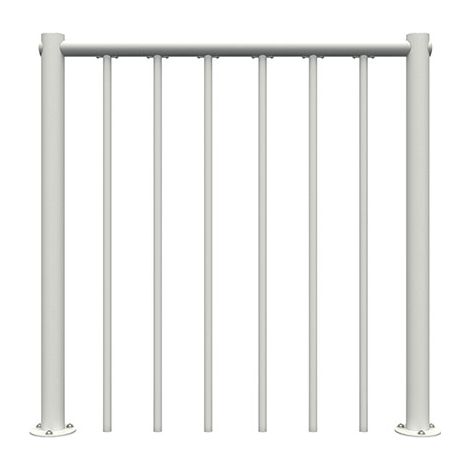 4 Geländer aus weißem Stahl – Handlauf aus PVC – Länge 1,00 m - RE-I-RV-PVC-B-EX/4 (1/4)