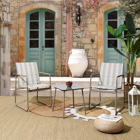 Salon De Jardin - Home Deco Factory - Namur - 3 Pièces - Beige