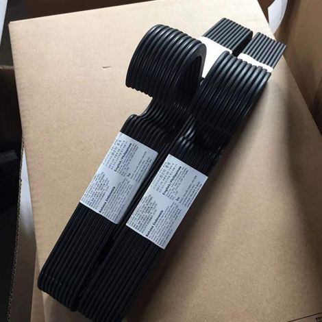 cintres légers 37 cm lot de 20 Plastique Noir (1/4)