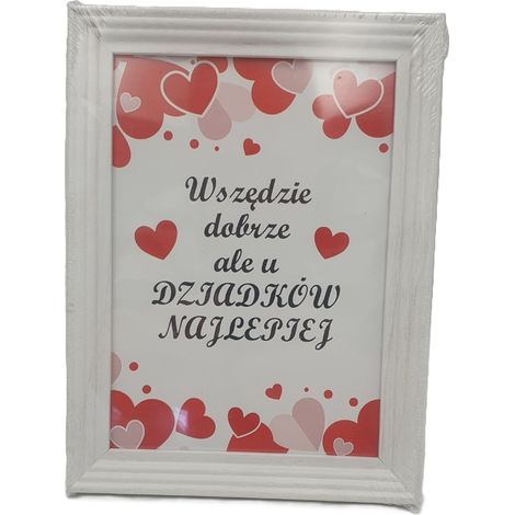 Bilderrahmen 13 x 18 cm „Überall ist es gut, aber am besten bei den Großeltern“