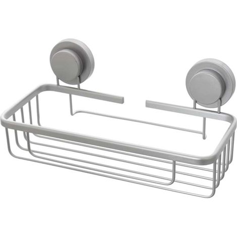Exagonshop Mensola 28x12 vasca doccia in alluminio silver Alu
