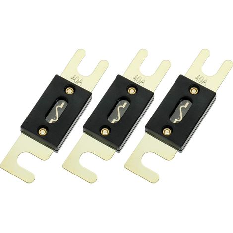 Lot de 3 Fusibles ANL 40A, Tôle Plaquée Or, 32V Pour Système Audio Voiture