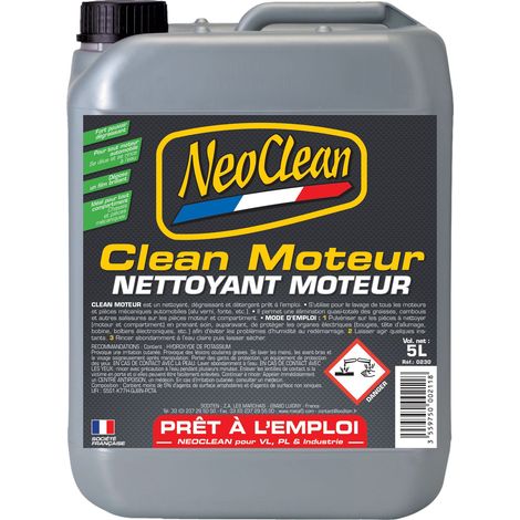 Nettoyant moteur CLEAN MOTEUR pour chassis et pièces mécaniques - bidon de 5 litres