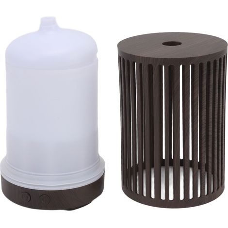 Humidificateur d'arômes silencieux, imitation bois, avec télécommande, diffuseur d'huiles essentielles et lumière d'ambiance, 200 ml, prise UE 100-240 V (1/5)