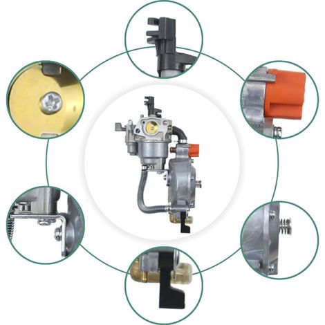 GX160 168F GX200 170F 3-5KWLPG Puissance Multi-carburant Pompe à eau liquéfiée Carburateur Kafka (1/3)