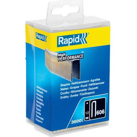 Agrafes étroites n° 606 12mm boîte de 3600 RAPID 40303093